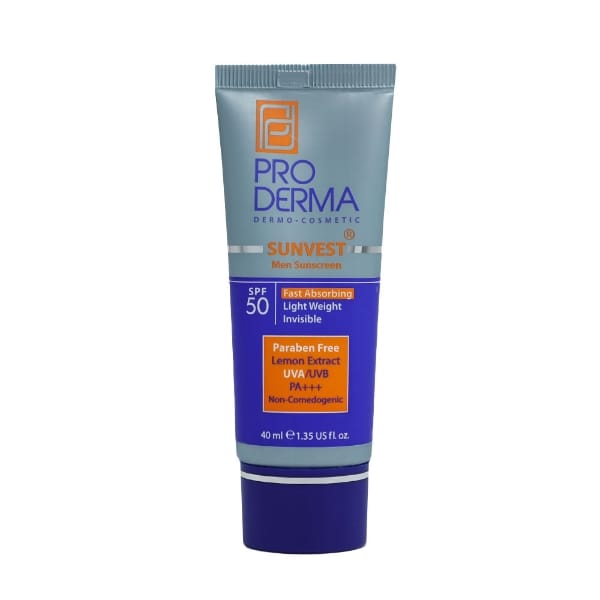 کرم ضد آفتاب مخصوص آقایان فاقد چربی با SPF 50 پرودرما