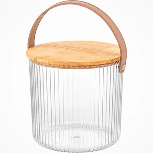 سطل شیاردار 3 لیتری درب چوبی لیمون کد 247259