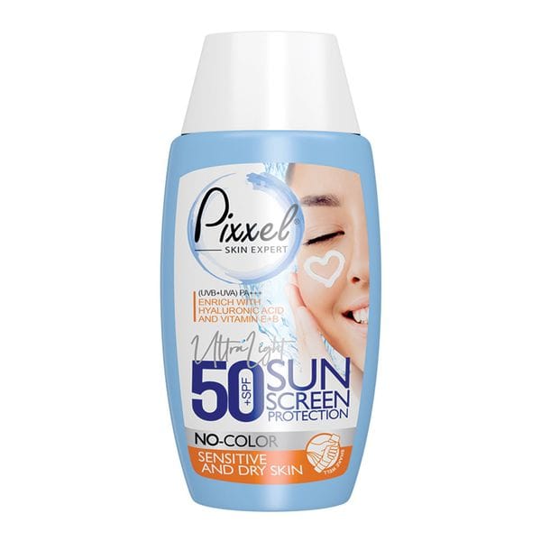 ضد آفتاب بیرنگ پوست خشک و حساس +SPF50 پیکسل 50میل