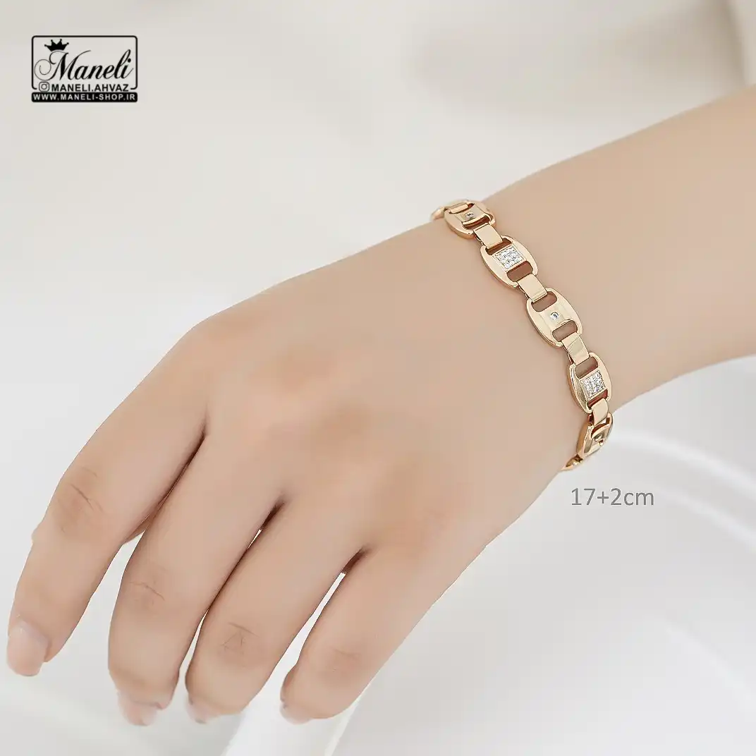 دستبند کلاسیک ژوپینگ نگین‌دار | رنگ ثابت 14030348