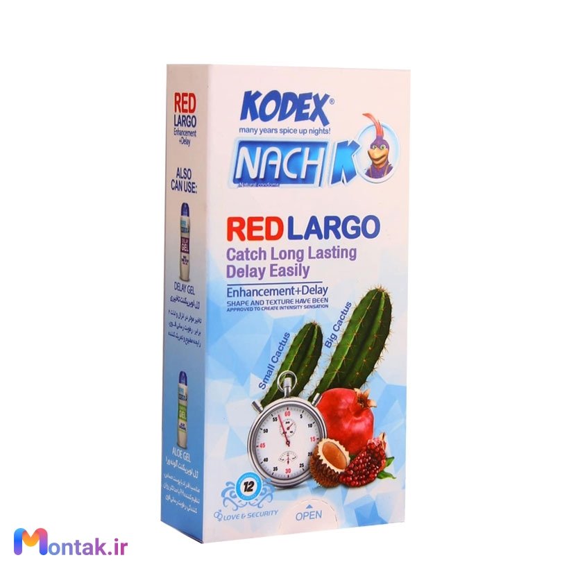 کاندوم تاخیری کدکس مدل Red largo بسته 12 عددی