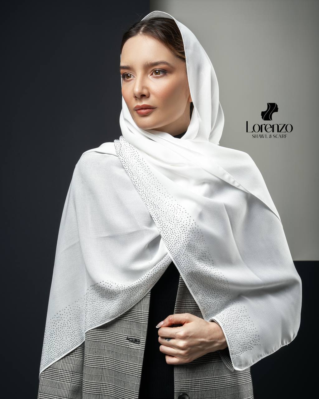 شال وایت سان لبه نگینی