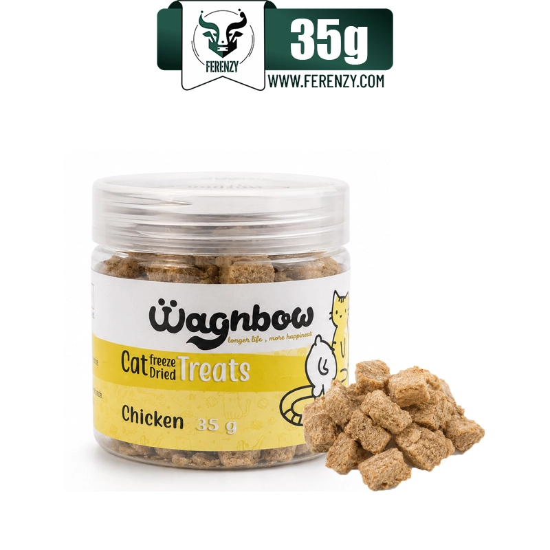تشویقی مرغ فریز دراید گربه وگ اند بو wagnbaw وزن 35 گرم