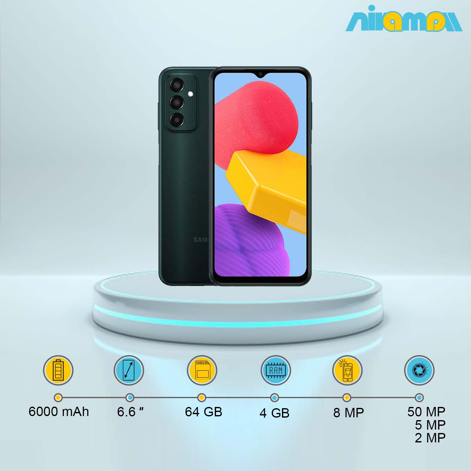 گوشی موبایل سامسونگ مدل Galaxy F13 دو سیم کارت ظرفیت 64 گیگابایت و رم 4 گیگابایت