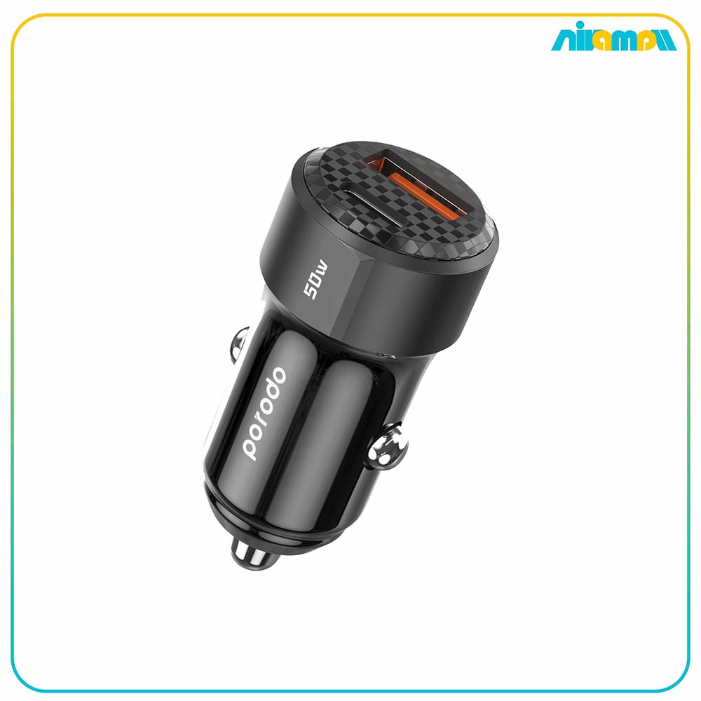 شارژر فندکی دو پورت 50 وات پرودو مدل 50W Dual Port Car