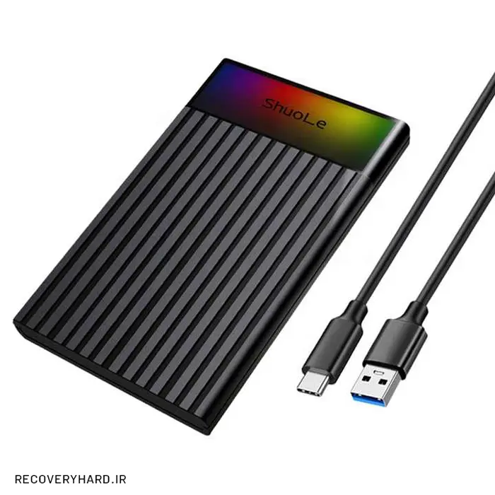 باکس هارد و اساسدی 2.5 اینچ Type-C (RGB) شوله مدل U25T-L