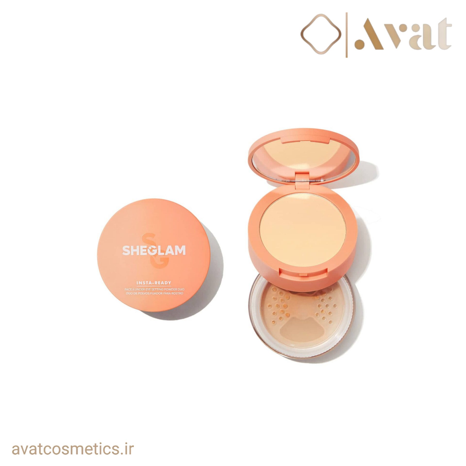 پودر فیکس دوکاره شیگلم | SHEGLAM Insta Ready Face and Under Eye Setting Powder Duo