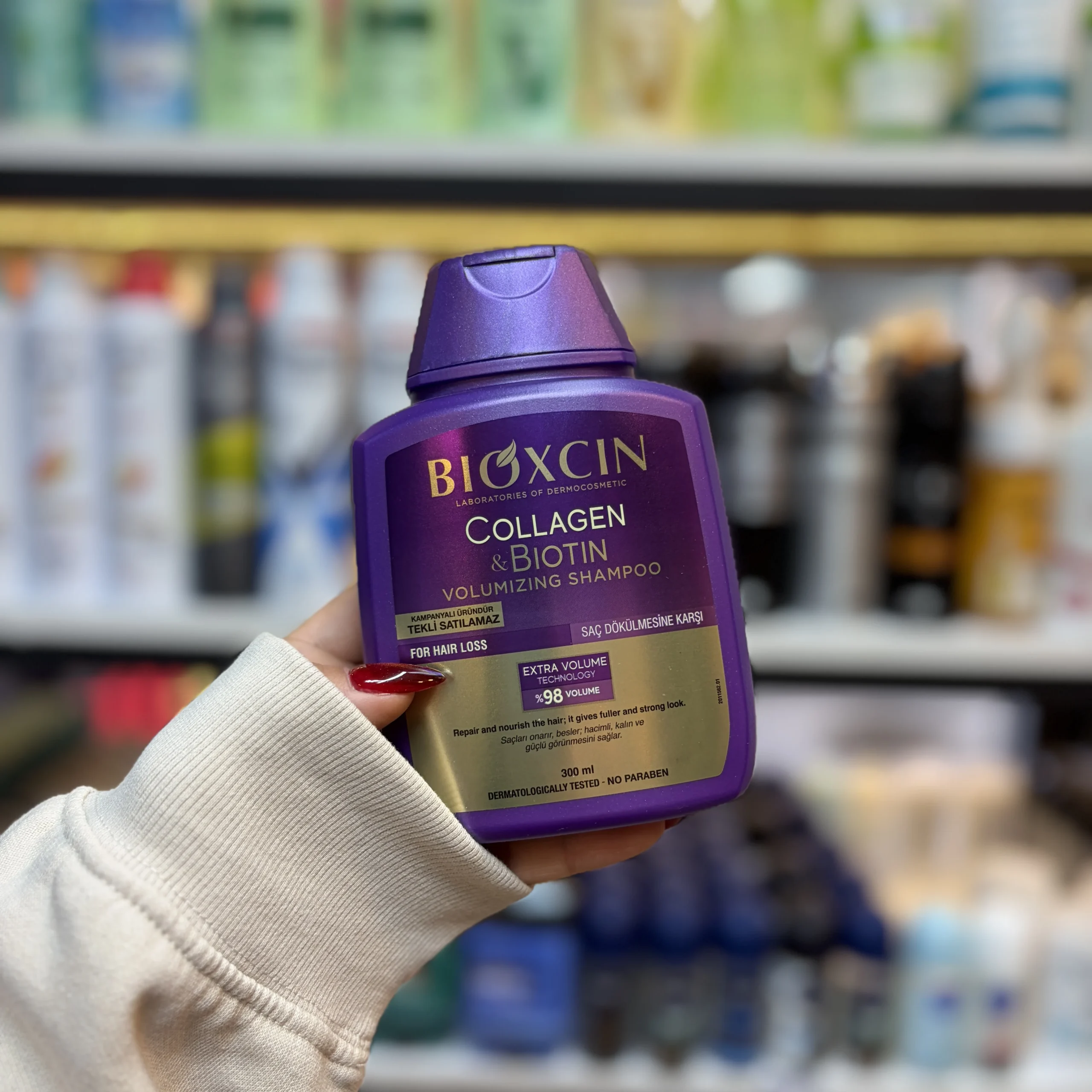 شامپو بیوکسین بنفش اورجینال مدل Collagen & Biotin حجم 300 میل