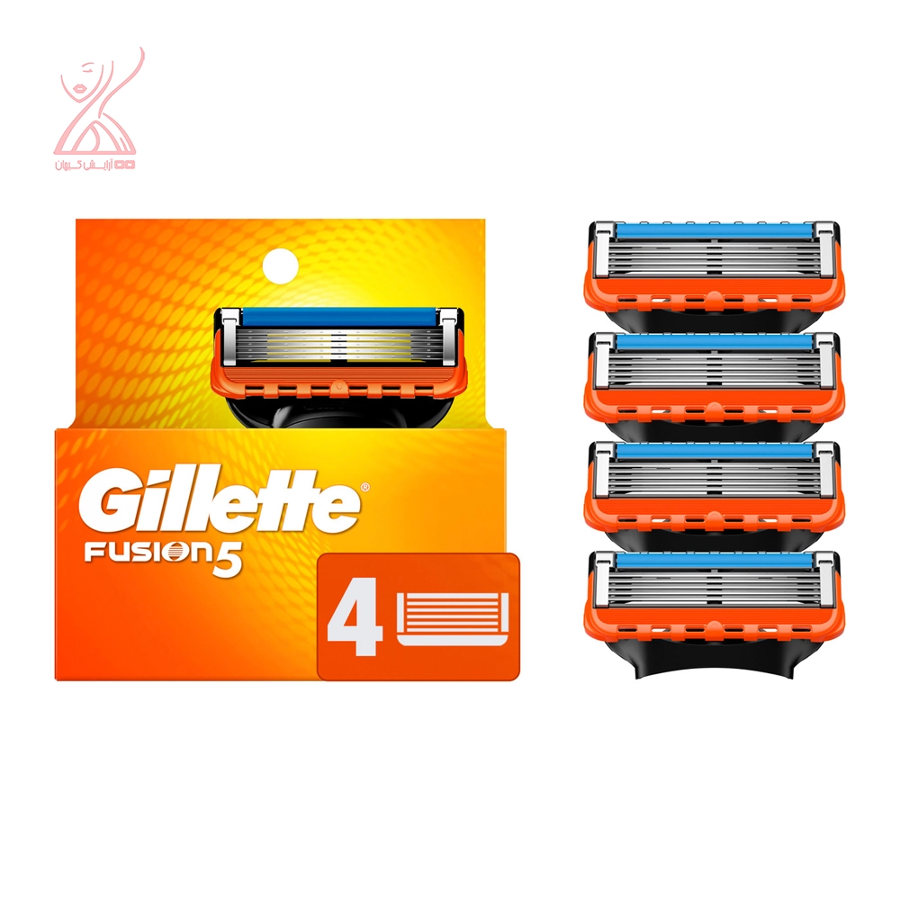 تیغ یدک ژیلت مدل 5 Gillette Fusion بسته 4 عددی