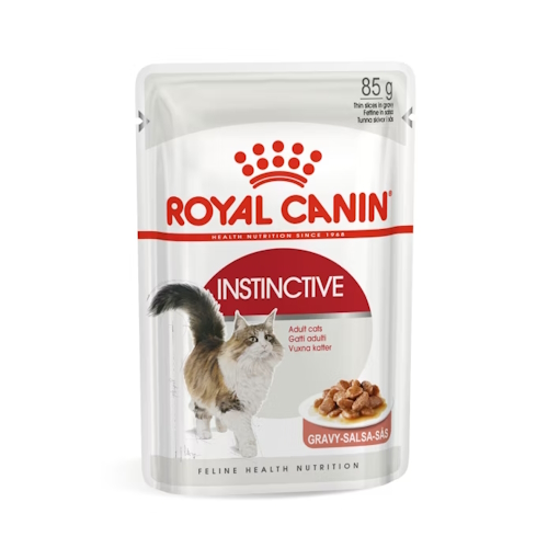غذای پوچ گربه رویال کنین مدل INSTINCTIVE GRAVY وزن 85 گرم