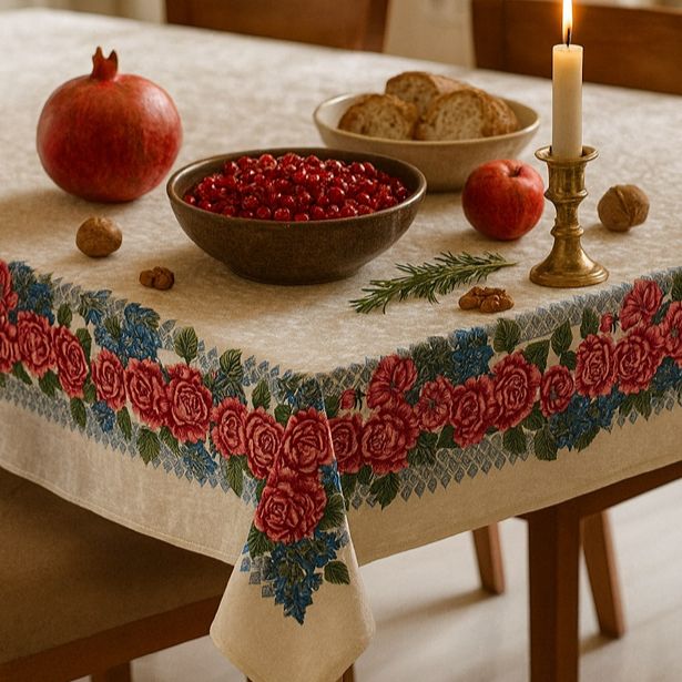 رومیزی و سفره ضدلک طرح سنتی