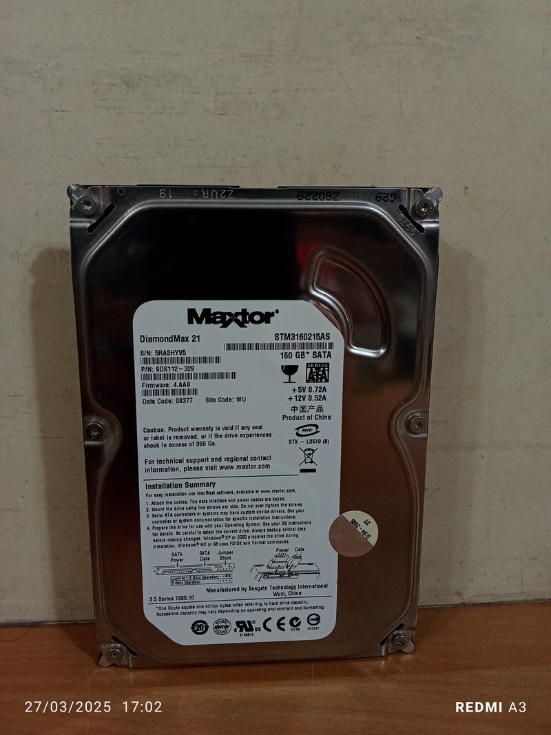 هارد 160 گیگ مکستور مدل DIAMONDMAX 21-استوک