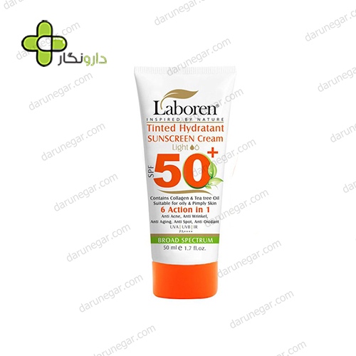 ضد آفتاب 6 کاره رنگی با +SPF50 مناسب پوست چرب رنگ لایت (روشن)