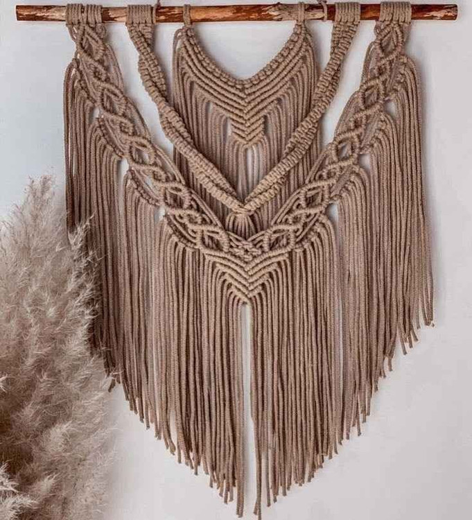 دیوارکوب مکرومه کد 349 برند گره چی و رنگ دلخواه