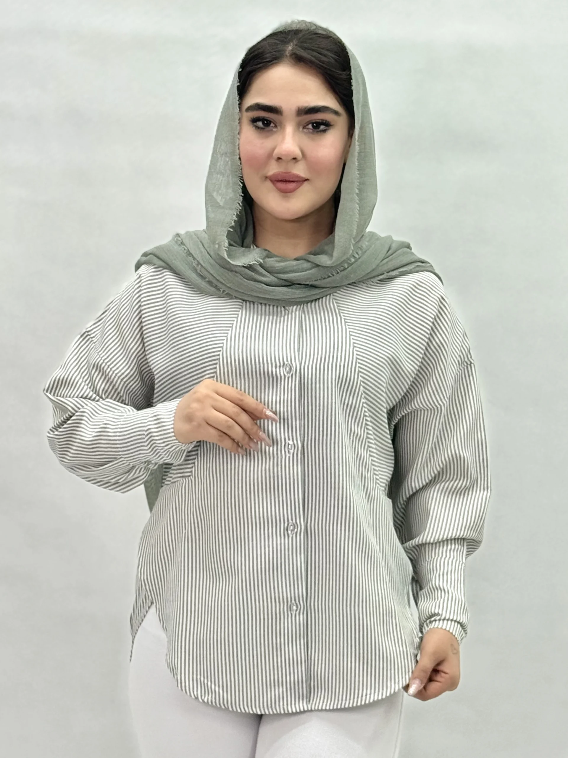 شومیز کد733 -5259 - سبز