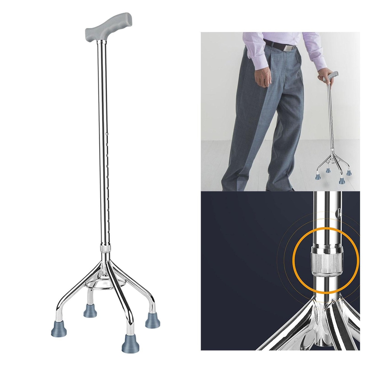 عصا طبی 4 پایه کد3490