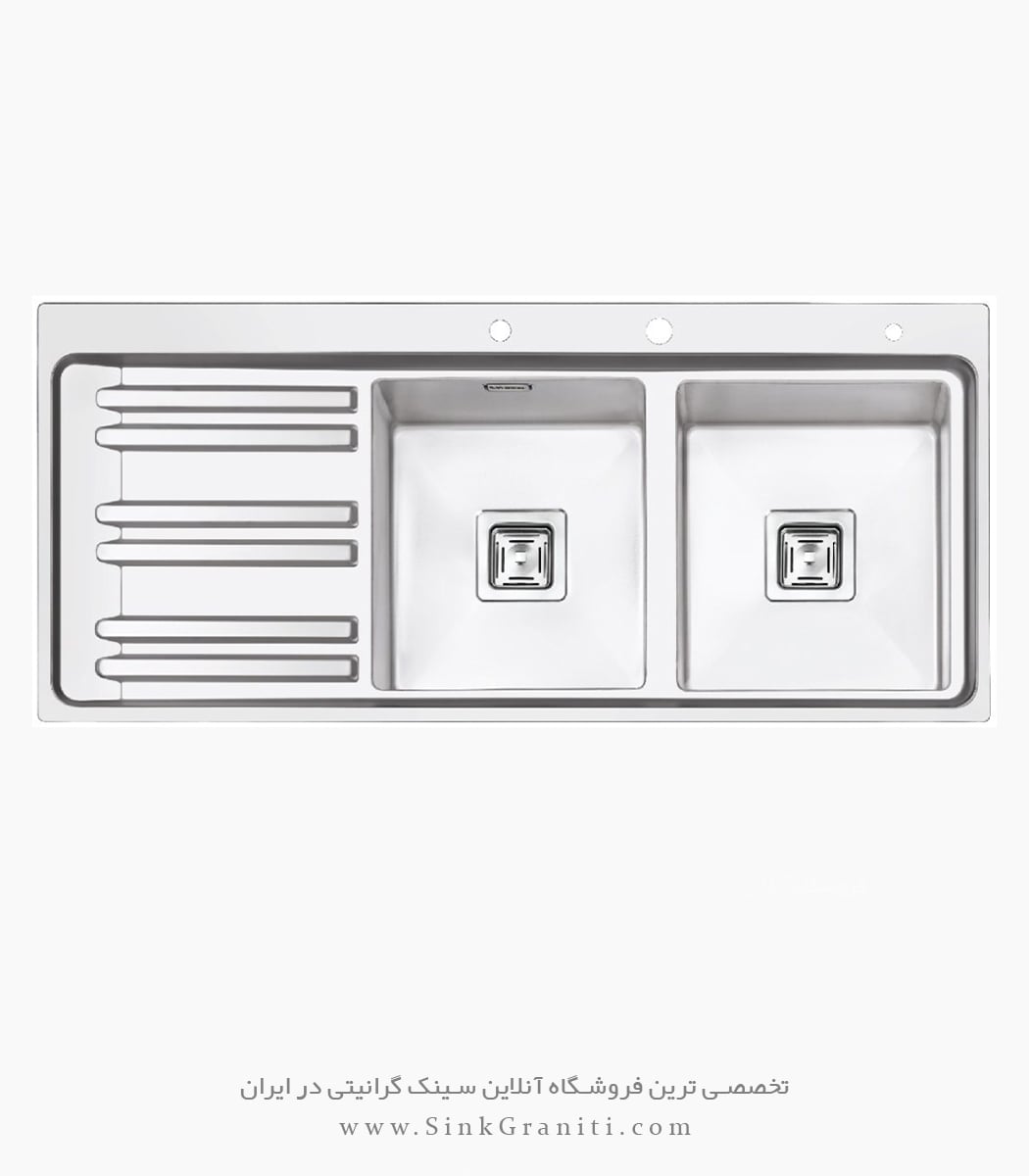 سینک ایلیا استیل مدل 2080 توکار جامایع دار