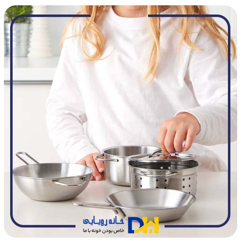 سرویس قابلمه،تابه استیل ایکیا DUKTIG