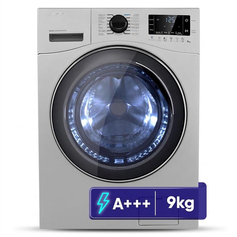 ماشین لباسشویی 9 کیلوگرم اتوماتیک اسنوا مدل SWM-E92S - نقره ای