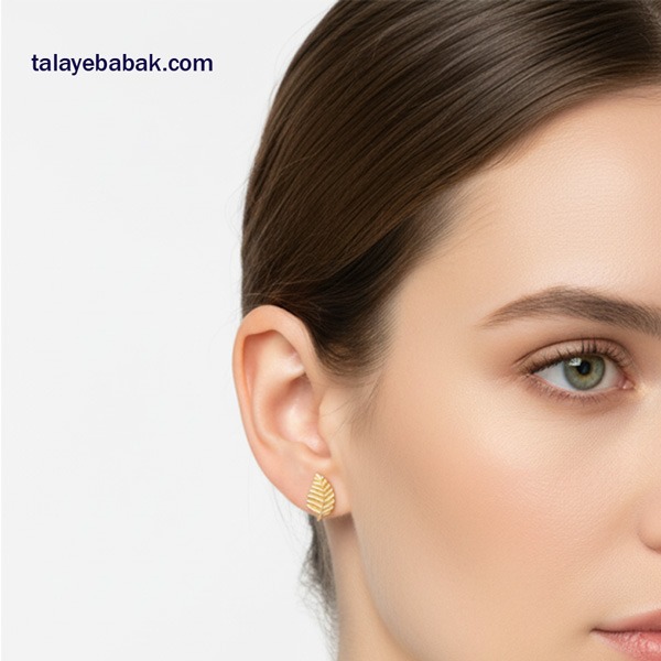 گوشواره میخی برگ 005