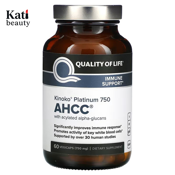 AHCC Kinoko مدل پلاتینیوم 60 تایی 750mg-کتی بیوتی