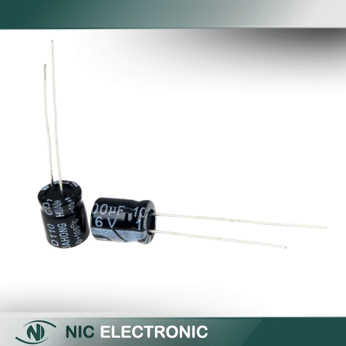 خازن الکترولیتی 100UF/16V-6.3X7-105C-BLACK