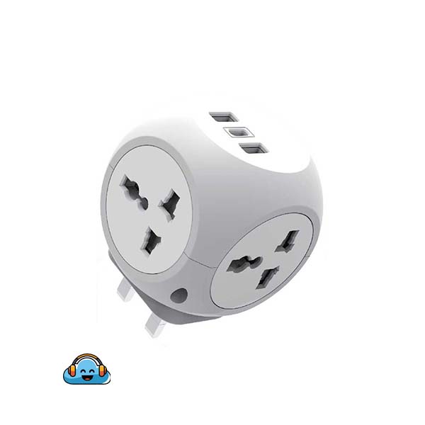 شارژر و تبدیل برق چند پورت Green Line مدل Multiport Travel Adapter 3500W