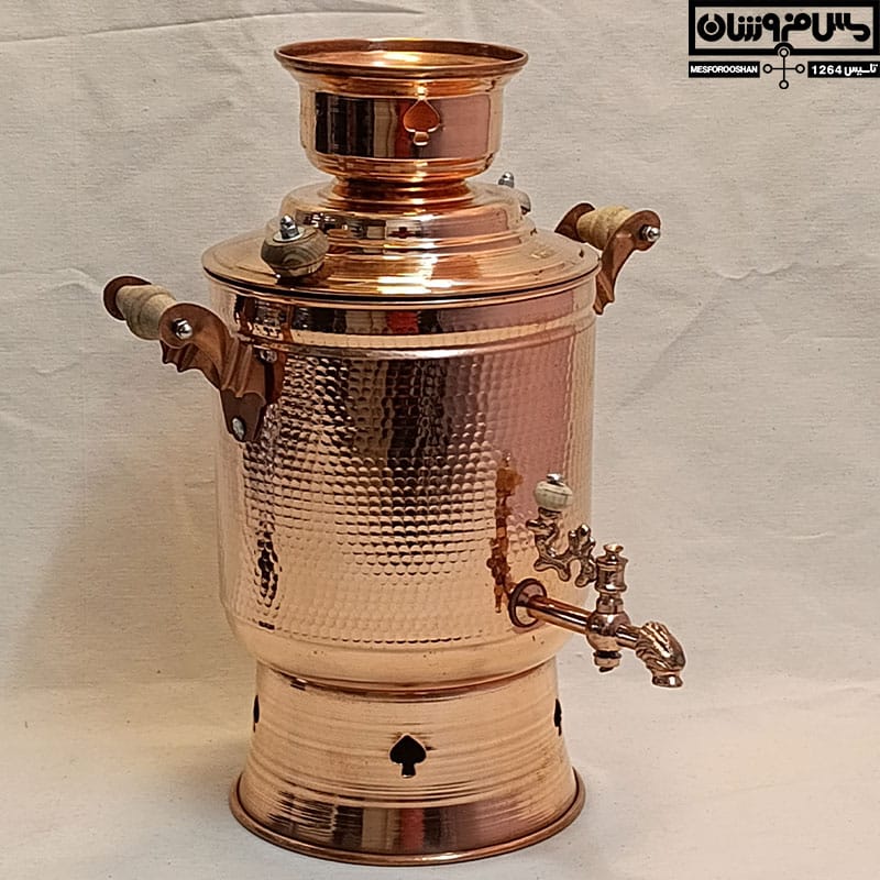 کتری مسی 4/5 لیتر شیردار روگازی چکشی زنجان مدل آناهیتا