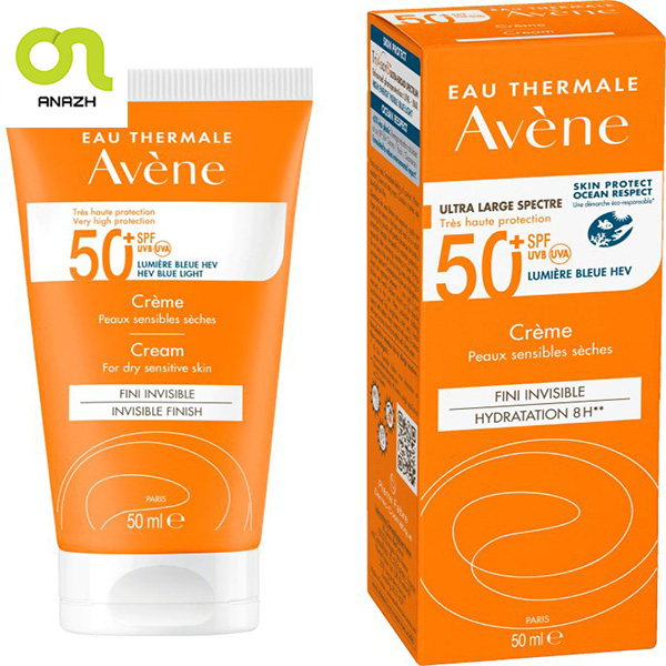 کرم ضد آفتاب اون اصل بلو لایت پوست خشک و حساس Avene creme + Blue Light +SPF50 حجم 50 میل-اناژ