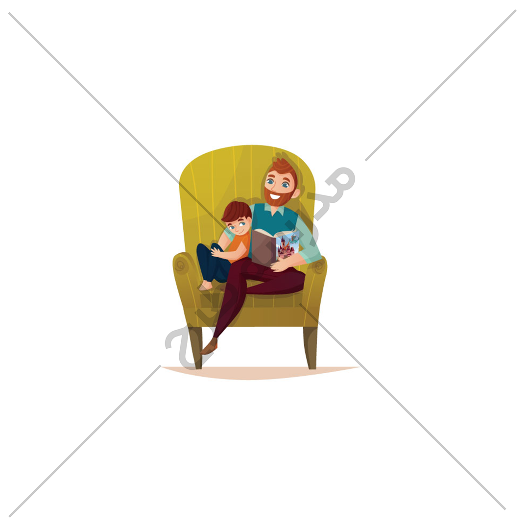 وکتور پدر روی مبل