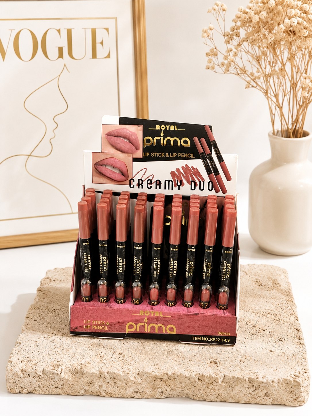 رژ و خط لب دوطرفه رویال پریما | ROYAL PRIMA CREAMY DUO
