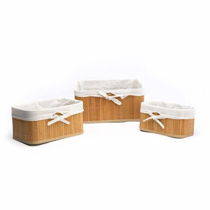 سبد نظم دنده بامبو سایز 18x13 کوچک Ekiahome