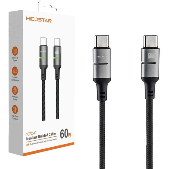 کابل دوسر تایپ سی HICOSTAR  107 C-C