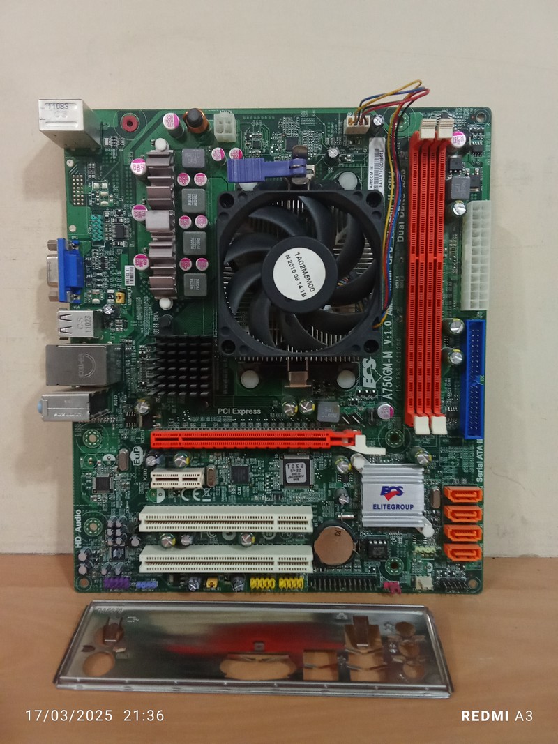 باندل مادربرد الایت(ECS)مدلA750GM-M-استوک(DDR3)