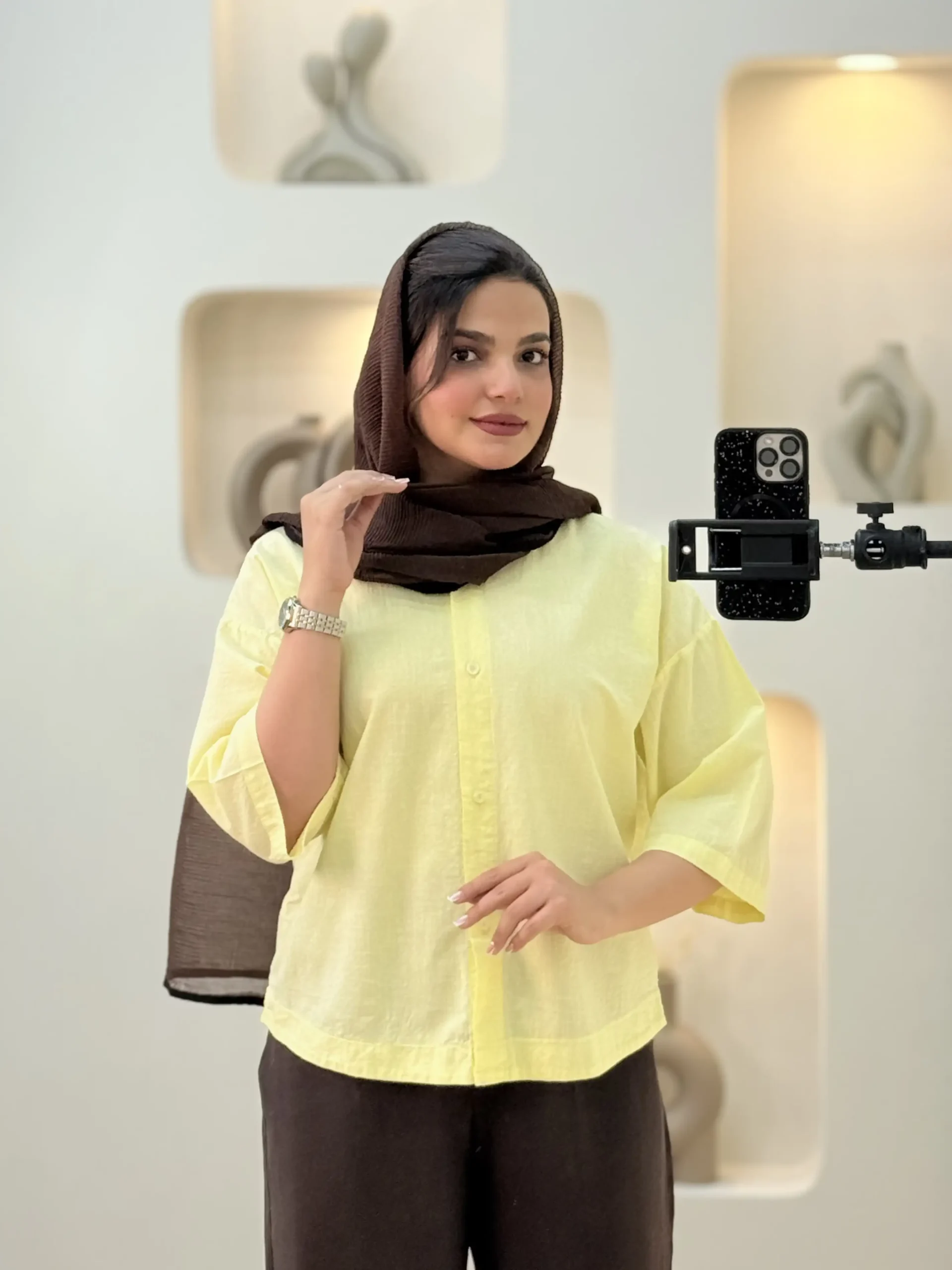 شومیز لینن پاستیلی-2991