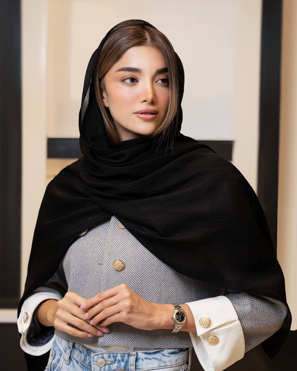 شال پلیسه گلدن شاین