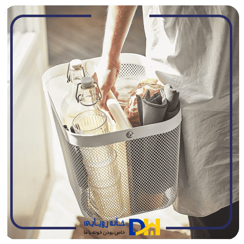 سبد فلزی دسته وسط چوبی ایکیا RISATORP
