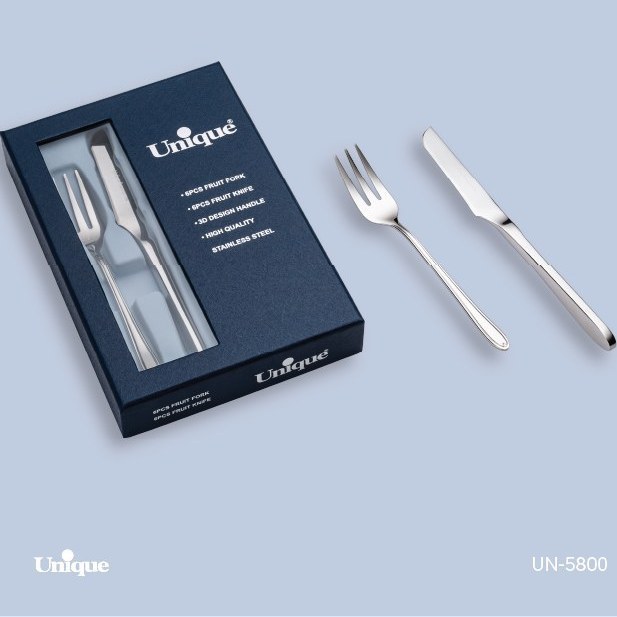 کارد و چنگال دسته استیل یونیک کد UN-5800