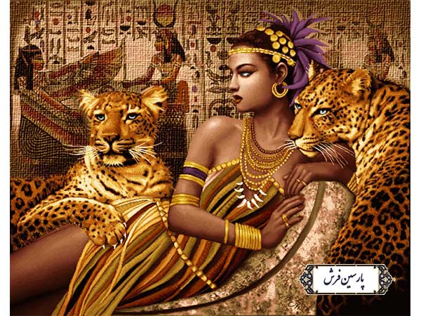 نخ و نقشه تابلو فرش طرح کلوپاترا (رومیکا) - کد NC6419