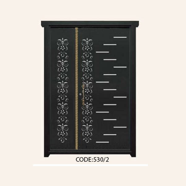 درب یک و نیم لنگه فلزی CNC طرح 530