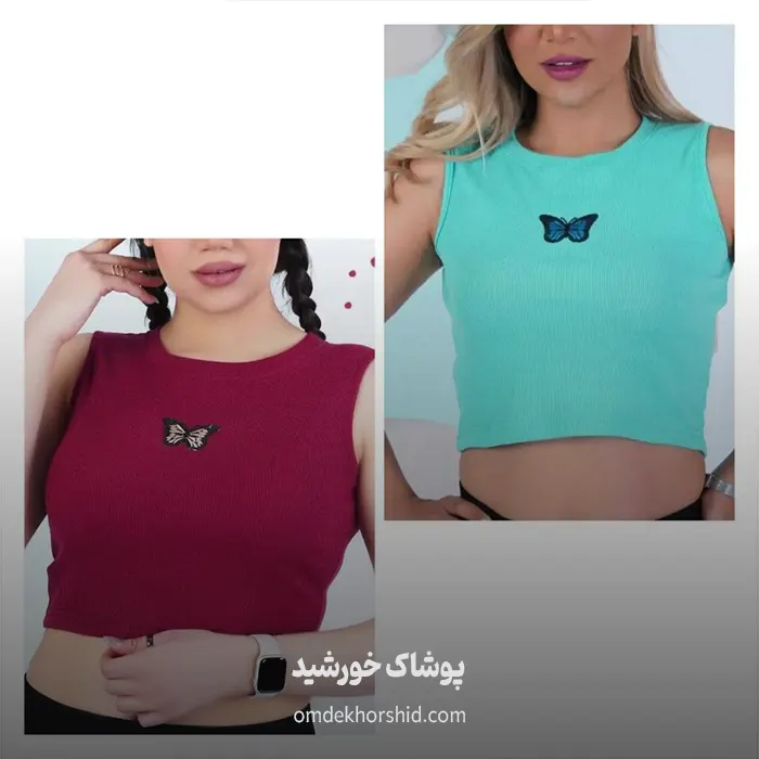 کراپ پروانه گلدوزی