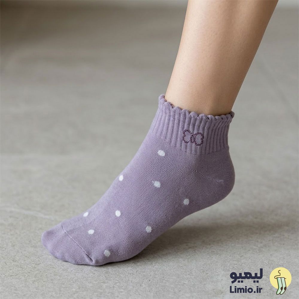 جوراب مچی فانتزی زنانه نخ پنبه خارجی کد 102