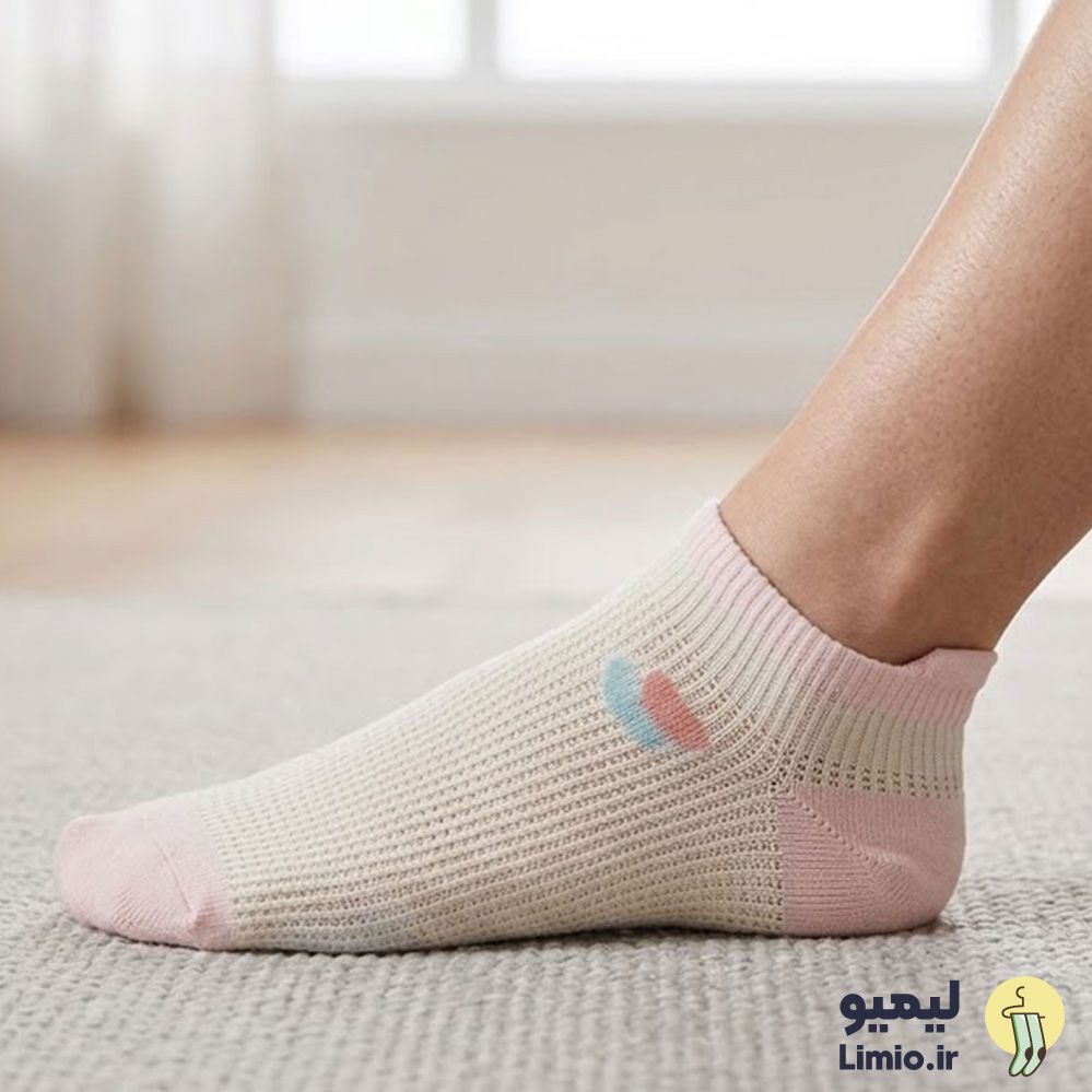 جوراب مچی فانتزی زنانه طرح سوزنی نخ پنبه خارجی کد 112