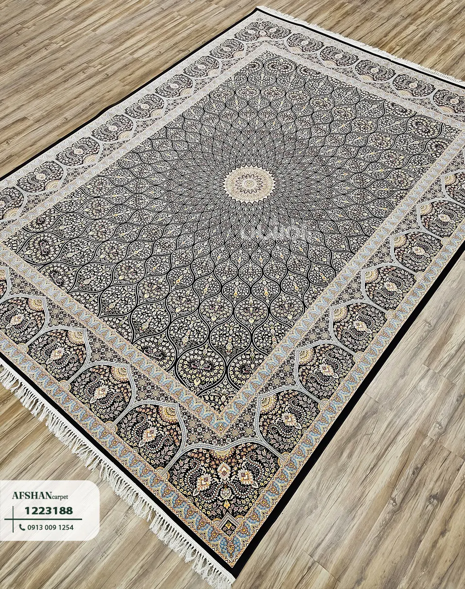 فرش 1200 شانه آکرلیک طرح سلطانیه کد 1223188 آریا