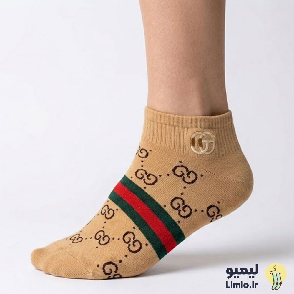 جوراب مچی فانتزی زنانه طرح گوچی نخ پنبه خارجی کد 132