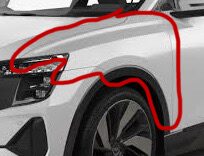 گلگیر جلو آئودی Q5 e-tron