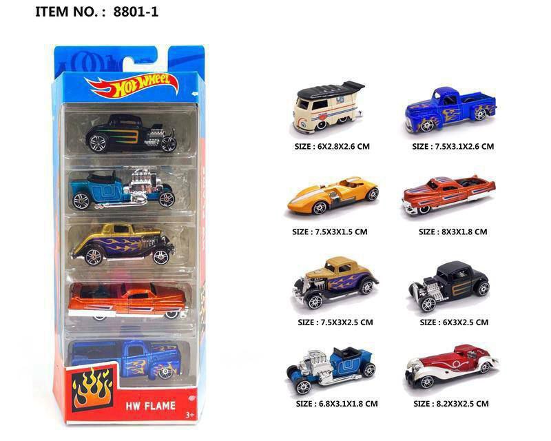ست ۵تایی ماشین فلزی Hot Wheels مدل Flame