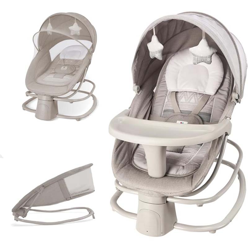گهواره و تاب ۴ کاره برقی ماستلا رنگ کرم مدل Mastela Deluxe 4in1