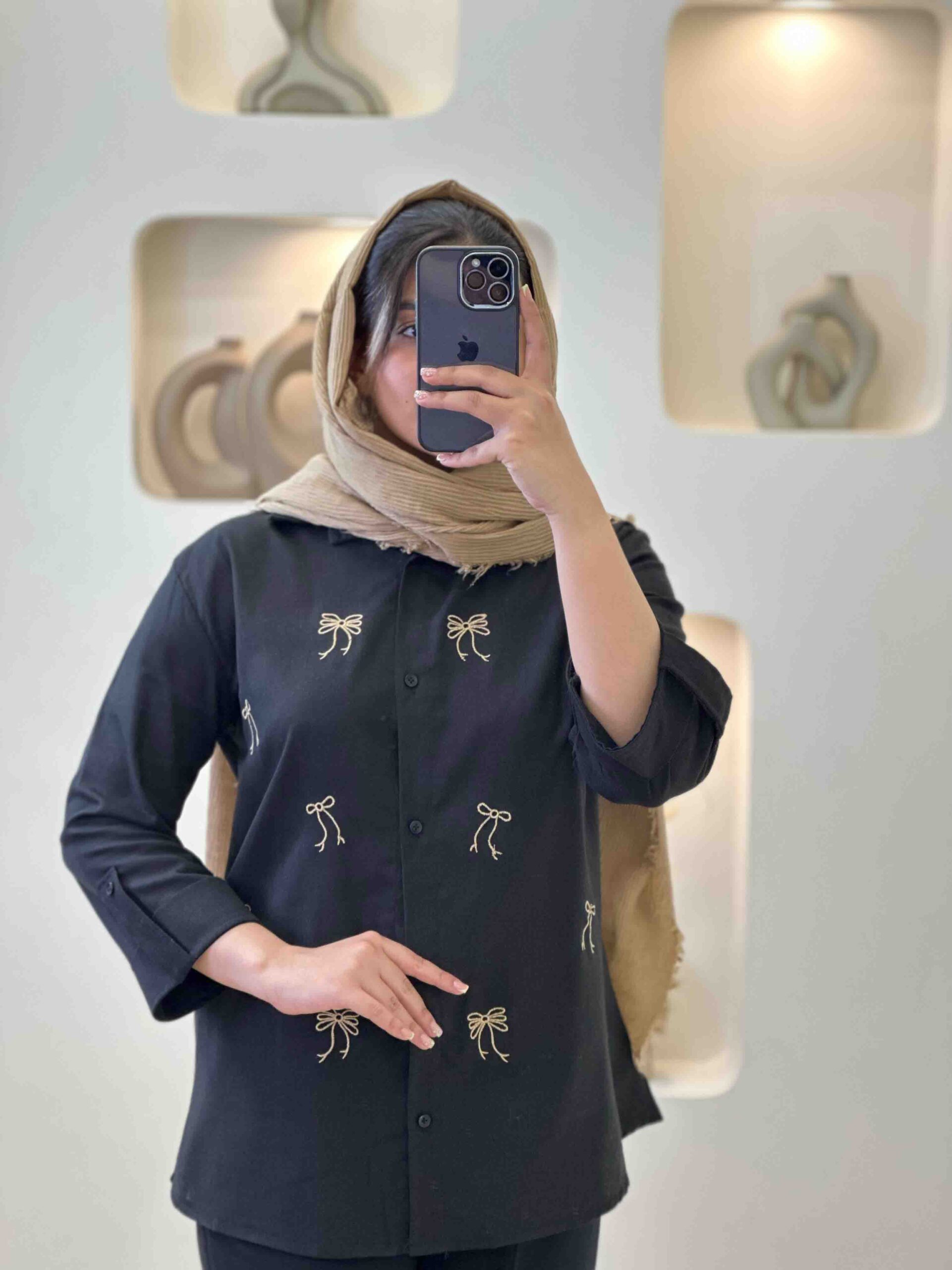 شومیز خرجکار پاپیون لنین-10233
