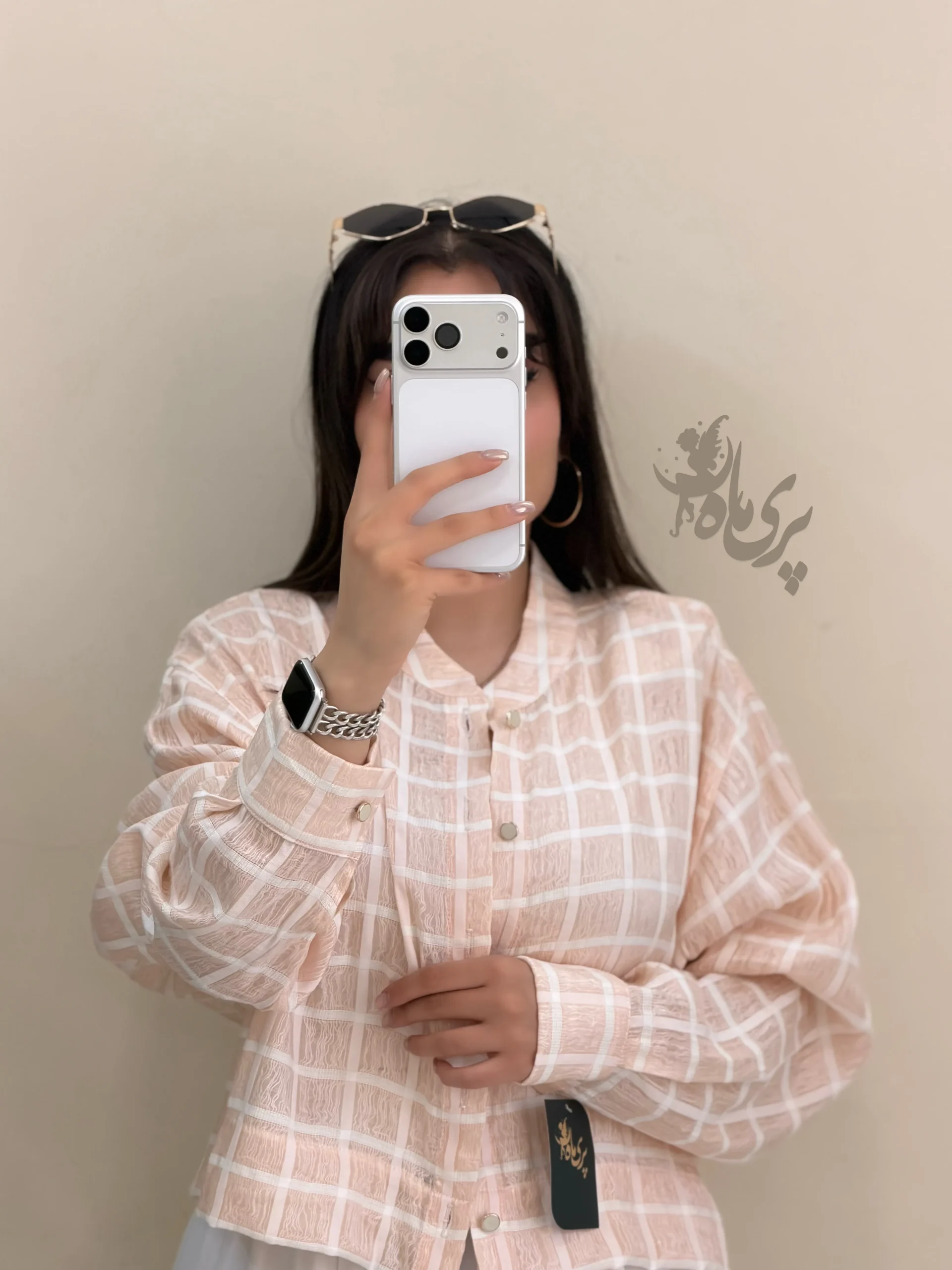 شومیز ابریشمی جلو دکمه